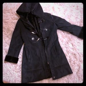 Girls Via Spiga faux sterling suede long jacket.